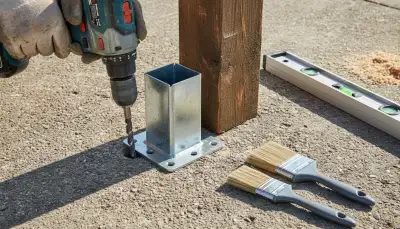 Pfostenanker auf Beton richtig montieren
