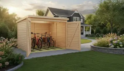Stilvolle Fahrradgarage aus Holz: Schutz & Ästhetik