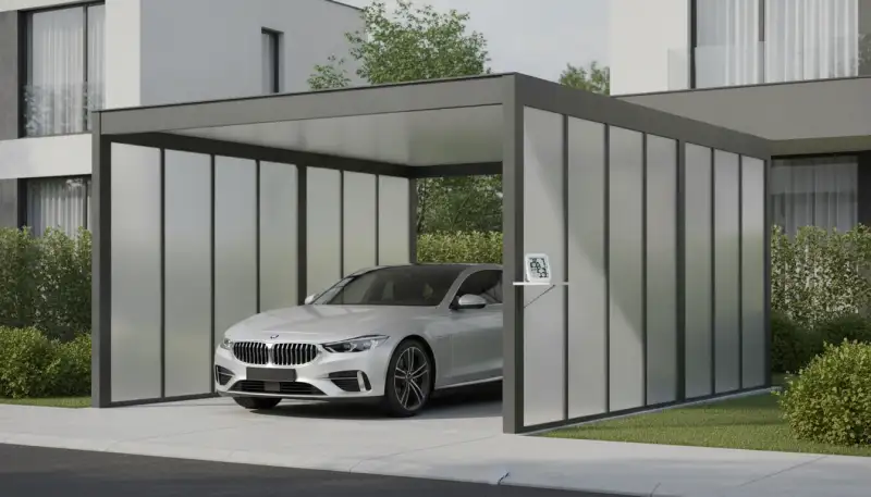 Alu-Carport mit Seitenwänden: Schutz & Design