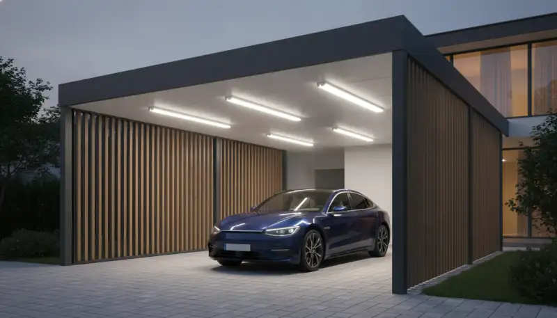 Carport Beleuchtung: Hell und sicher