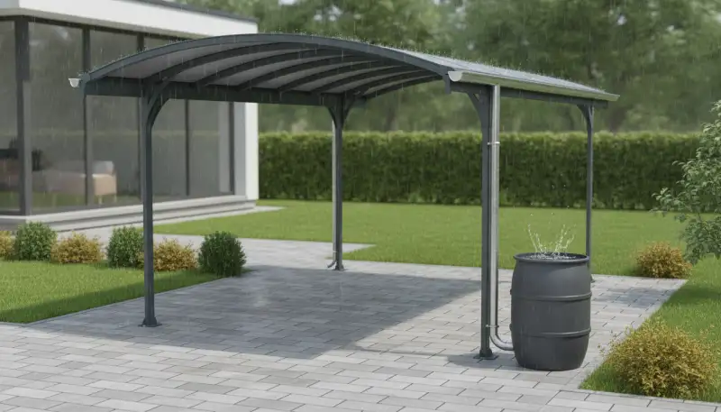 Carport-Dachrinne: Richtig montieren