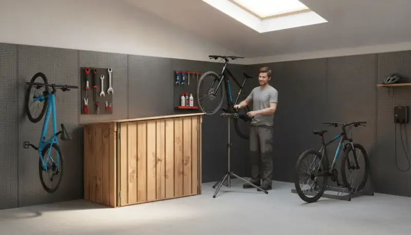 Den Fahrradschuppen clever einrichten