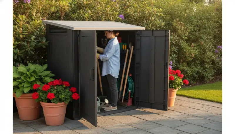 Ein Geräteschrank für den Garten