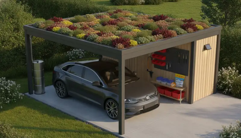 Einzelcarport mit Abstellraum: Die clevere Kombination
