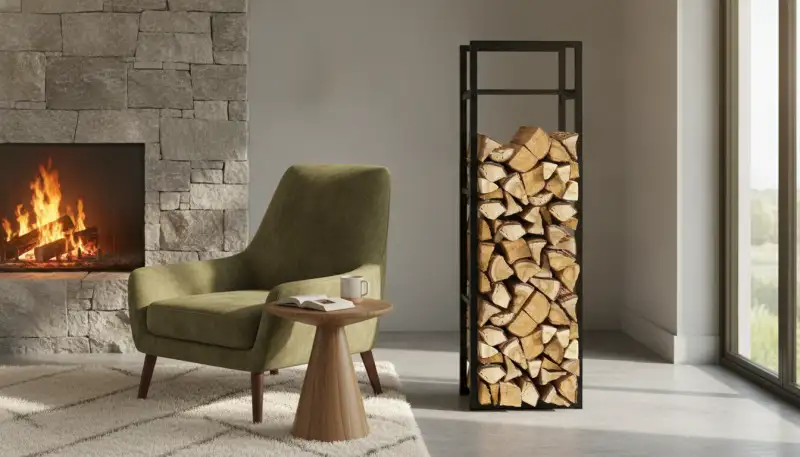 Kaminholzregal innen: Wärme und Design